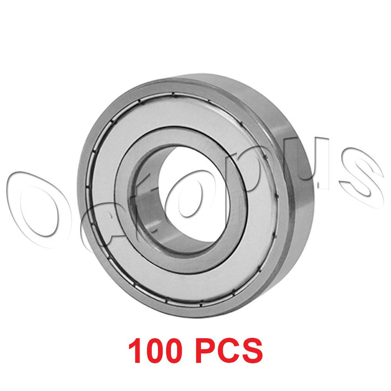 100 Pcs Premium 6000 ZZ ABEC3 Metal Shields Deep Groove Ball Bearing 10x26x8mm