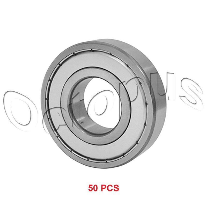 50 Pcs Premium 6001 ZZ ABEC3 Metal Shields Deep Groove Ball Bearing 12x28x8mm