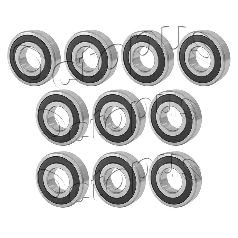 10 Pcs Premium 6201-8 6201-1/2 2RS Rubber Sealed Deep Groove Ball Bearing 12.7x