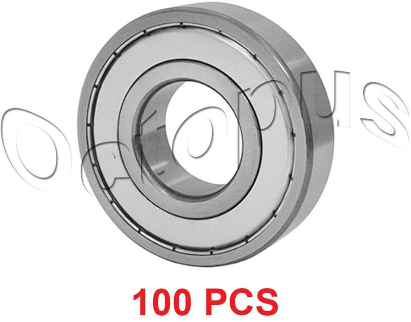100 Pcs Premium 6202 ZZ ABEC3 Metal Shields Deep Groove Ball Bearing 15x35x11mm