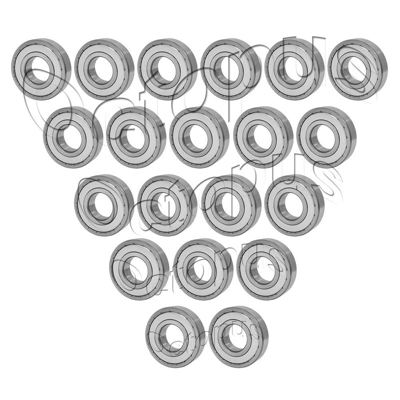 6205 ZZ Ball Bearings / 20 Pcs - Metal Shields - 25 52 15 mm