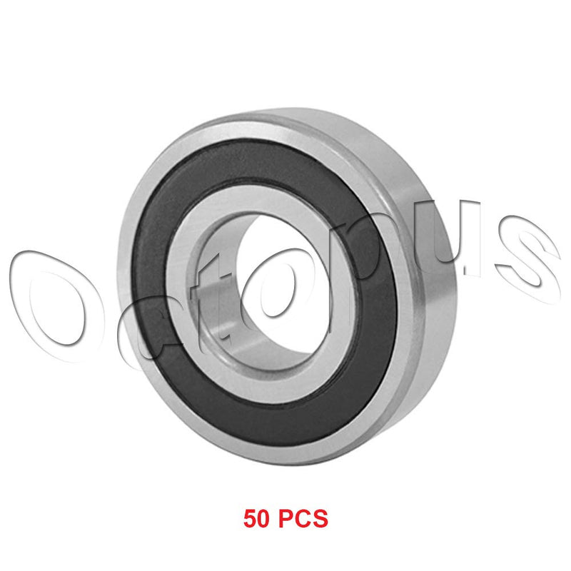 50 Pcs Premium 6305 2RS ABEC3 Rubber Sealed Deep Groove Ball Bearing 25x62x17mm