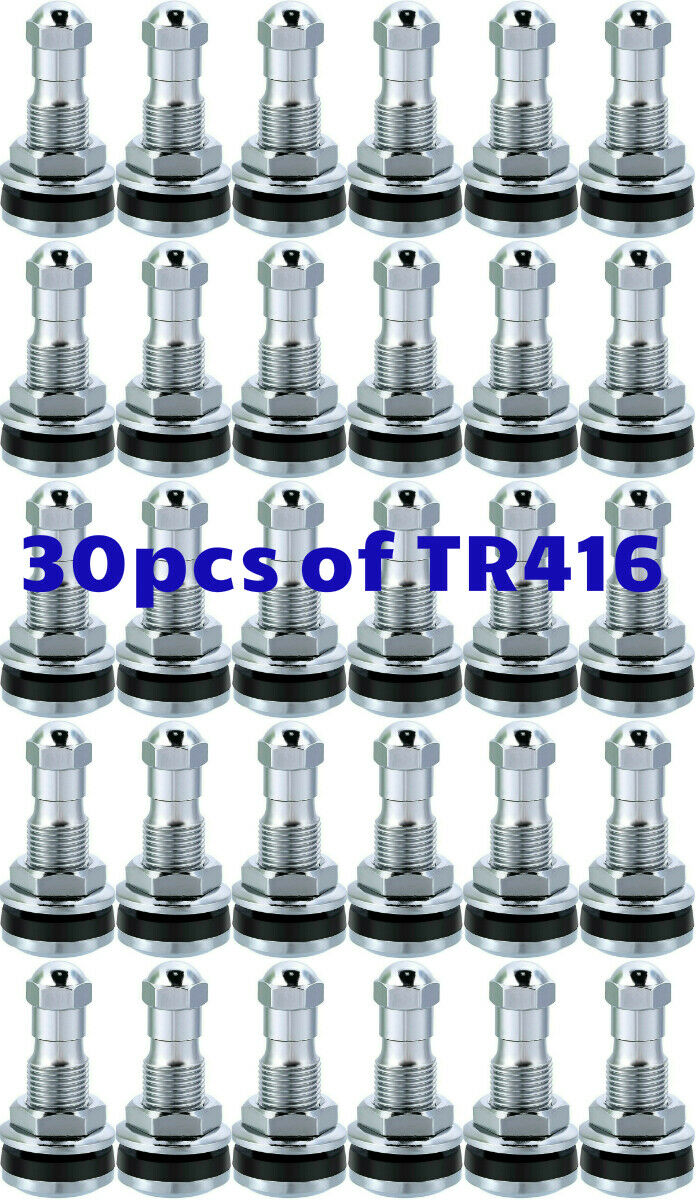 30 PCS KITS TR 416 TR416 TIRE VALVE STEMS .453" & .625" RIM Holes Long 1 1/2"