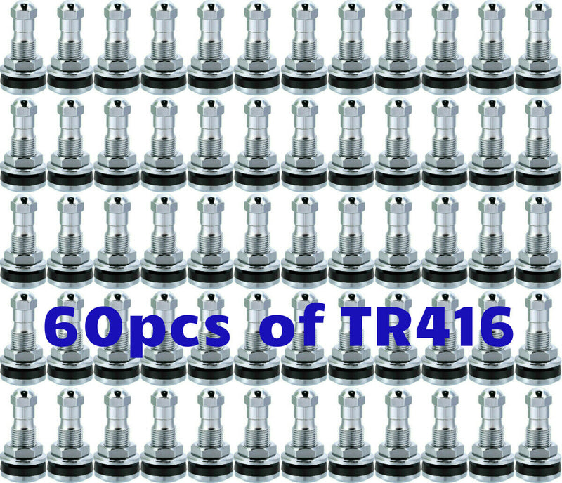 60 PCS KITS TR 416 TR416 TIRE VALVE STEMS .453" & .625" RIM Holes Long 1 1/2"