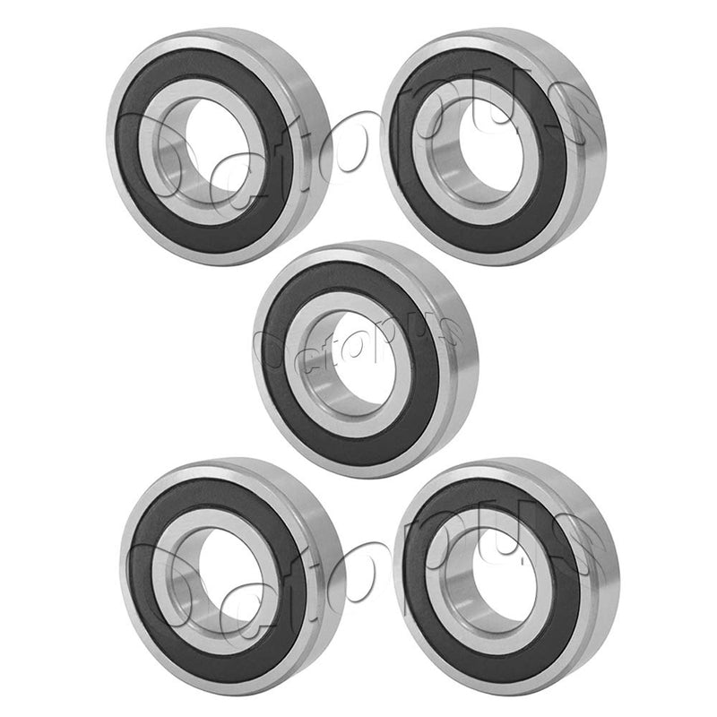 KOB 5PC Premium R10 2RS ABEC3 Rubber Sealed Deep Groove Ball Bearing 5/8" Bore