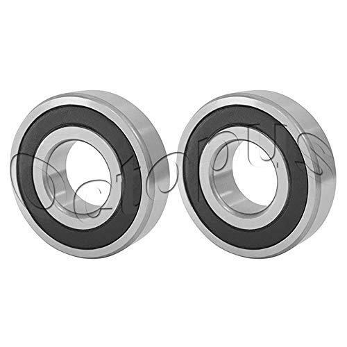 KOB 2PC Premium R6 2RS ABEC1 Rubber Sealed Deep Groove Ball Bearing 3/8x 7/8x 9/32