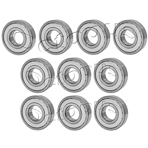 KOB 10PC Premium R6 ZZ ABEC3 Metal Shielded Deep Groove Ball Bearing 3/8x 7/8x 9/32