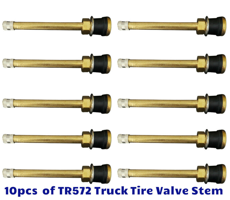 10 Kits TR572 Truck Tire Valve Stems for 22.5 24.5 Wheels Rim 0.625" .Holes L:4